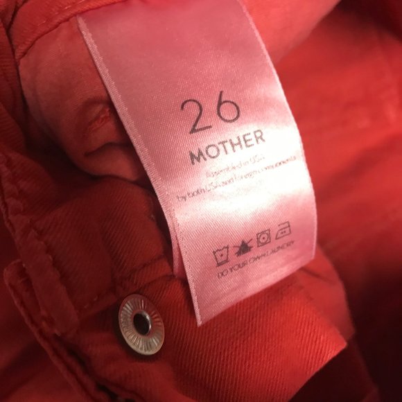 NWT Mother No Zip Misfit Pants Red Size 26 Joggers - Picture 6 of 8